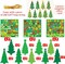 945Pcs DIY Christmas Tree Craft Kit Kids Holiday Art Making Craft with Stickers, Make Your Own Christmas Bookmark Xmas Party Favor Decoration Home Classroom Game Activities